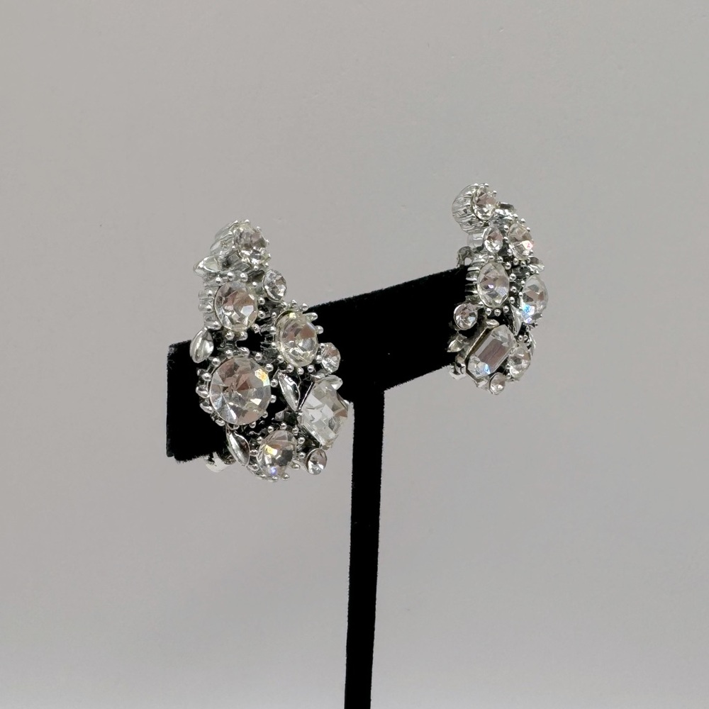 LISNER Vintage Crystal Clip-On Earrings